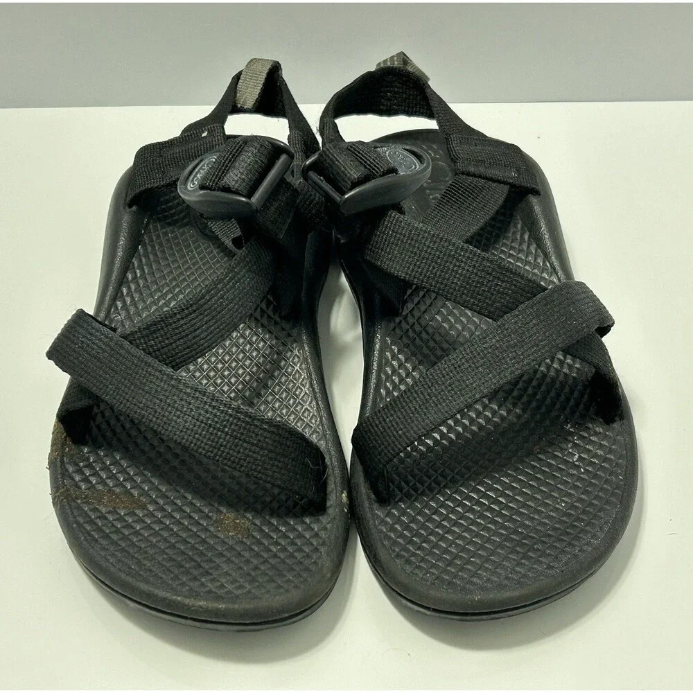 Sz 2 Kids Chaco Z1 EcoTread Black Strappy Athletic Sport Sandals